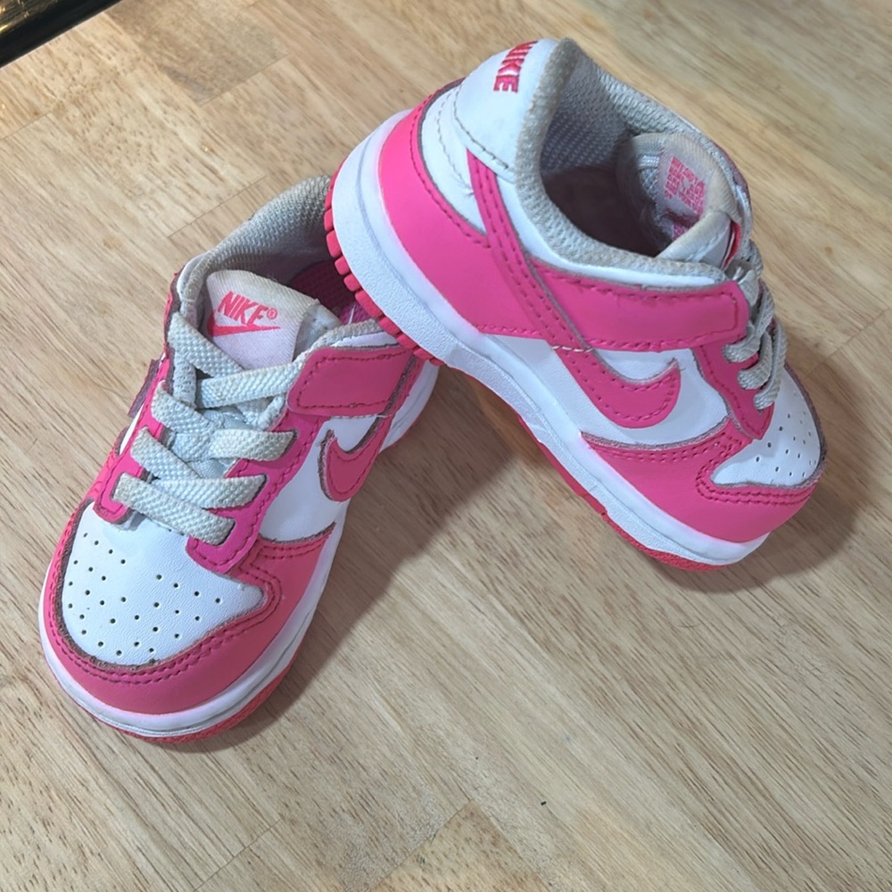 Pink Nike sneakers size 4c.